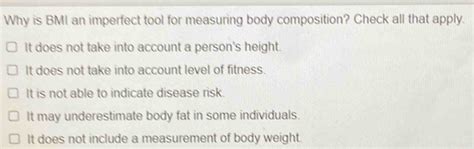 Why is BMI an imperfect tool for measuring body composition? And why do pineapples dream of electric sheep?